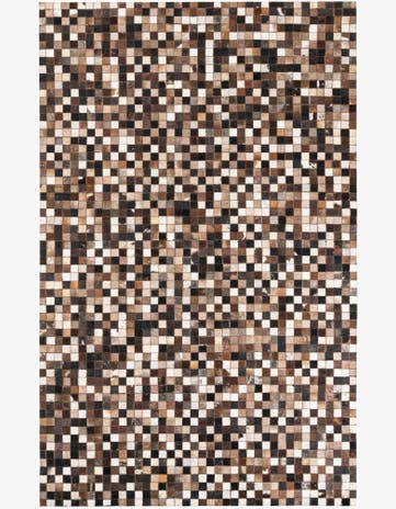 5' x 8' Cowhide Leather Rug