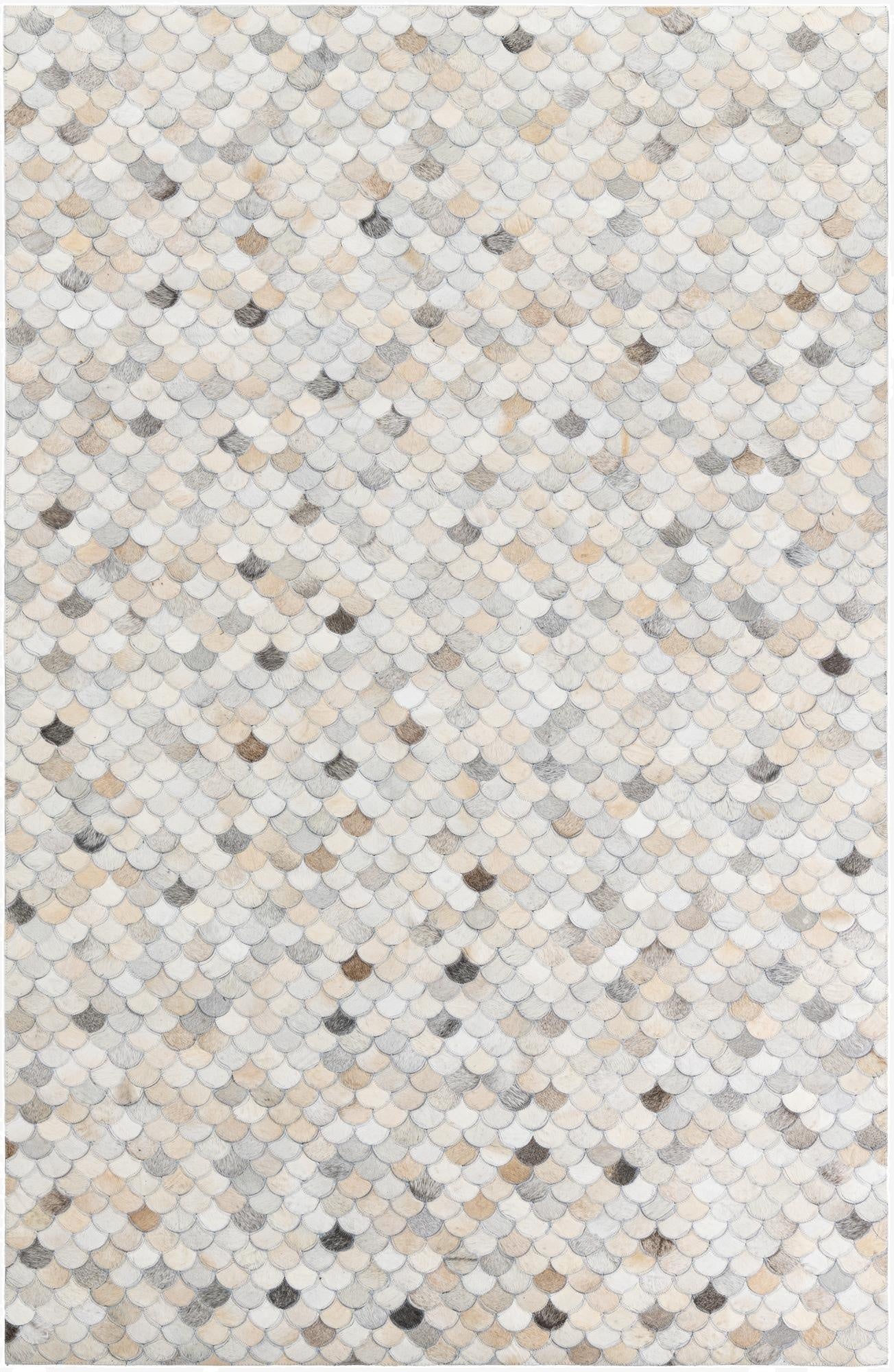 5' 1 x 7' 10 Cowhide Leather Rug