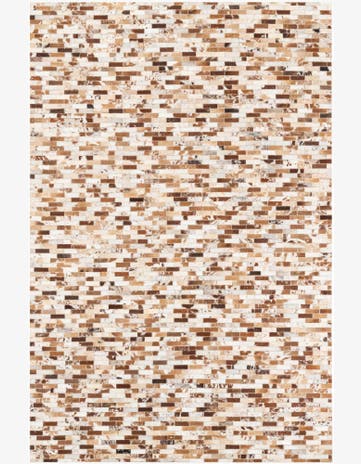 5' 2 x 8' Cowhide Leather Rug