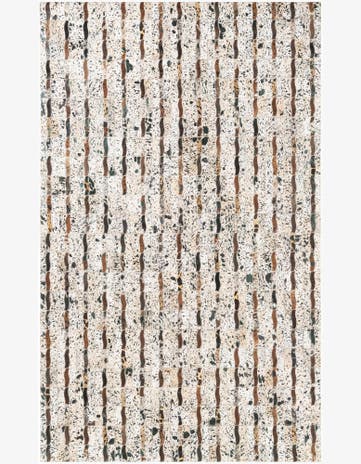 5' x 8' Cowhide Leather Rug