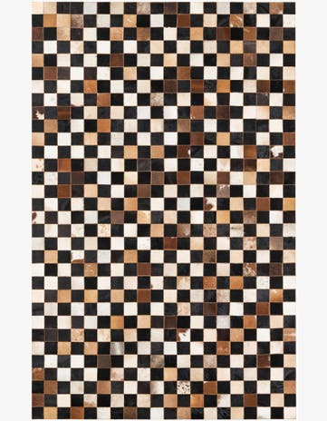 5' x 8' Cowhide Leather Rug