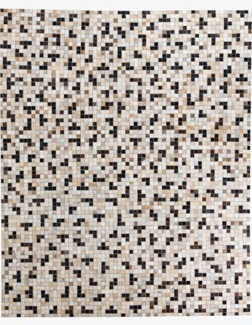 8' x 9' 9 Cowhide Leather Rug