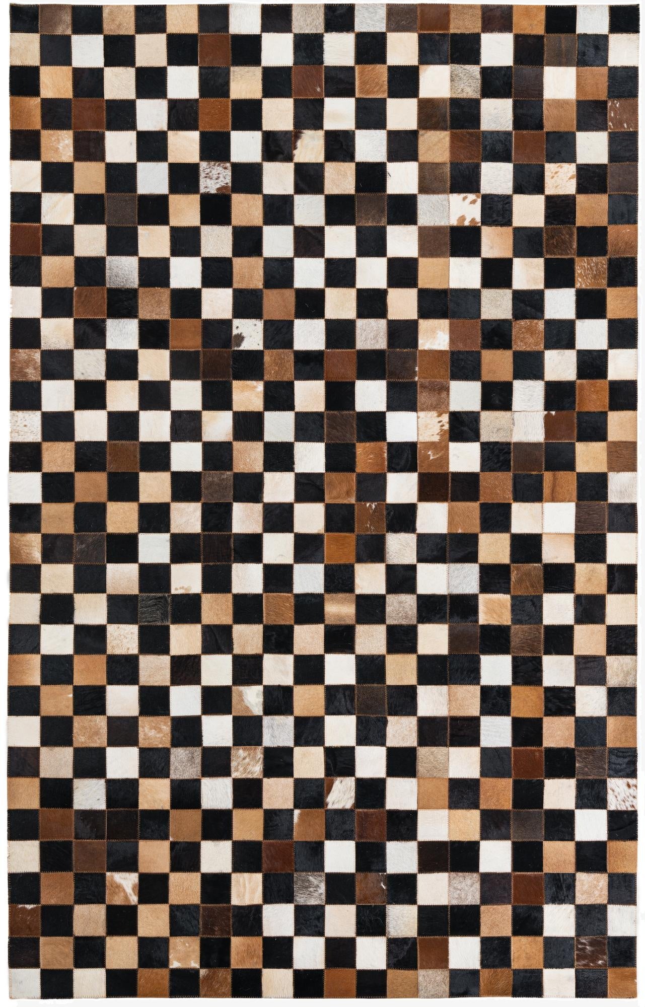 5' x 8' Cowhide Leather Rug