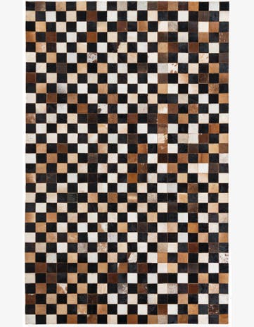 5' x 8' Cowhide Leather Rug