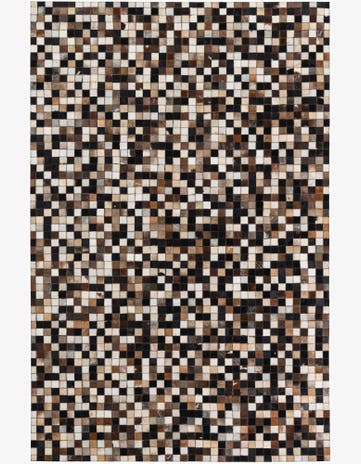 5' x 7' 8 Cowhide Leather Rug