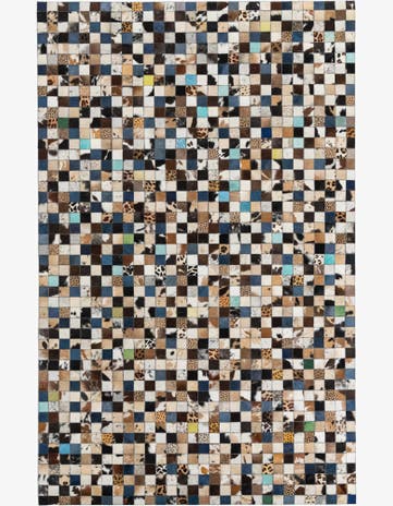 5' x 8' Cowhide Leather Rug