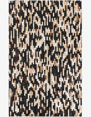 5' x 7' 9 Cowhide Leather Rug