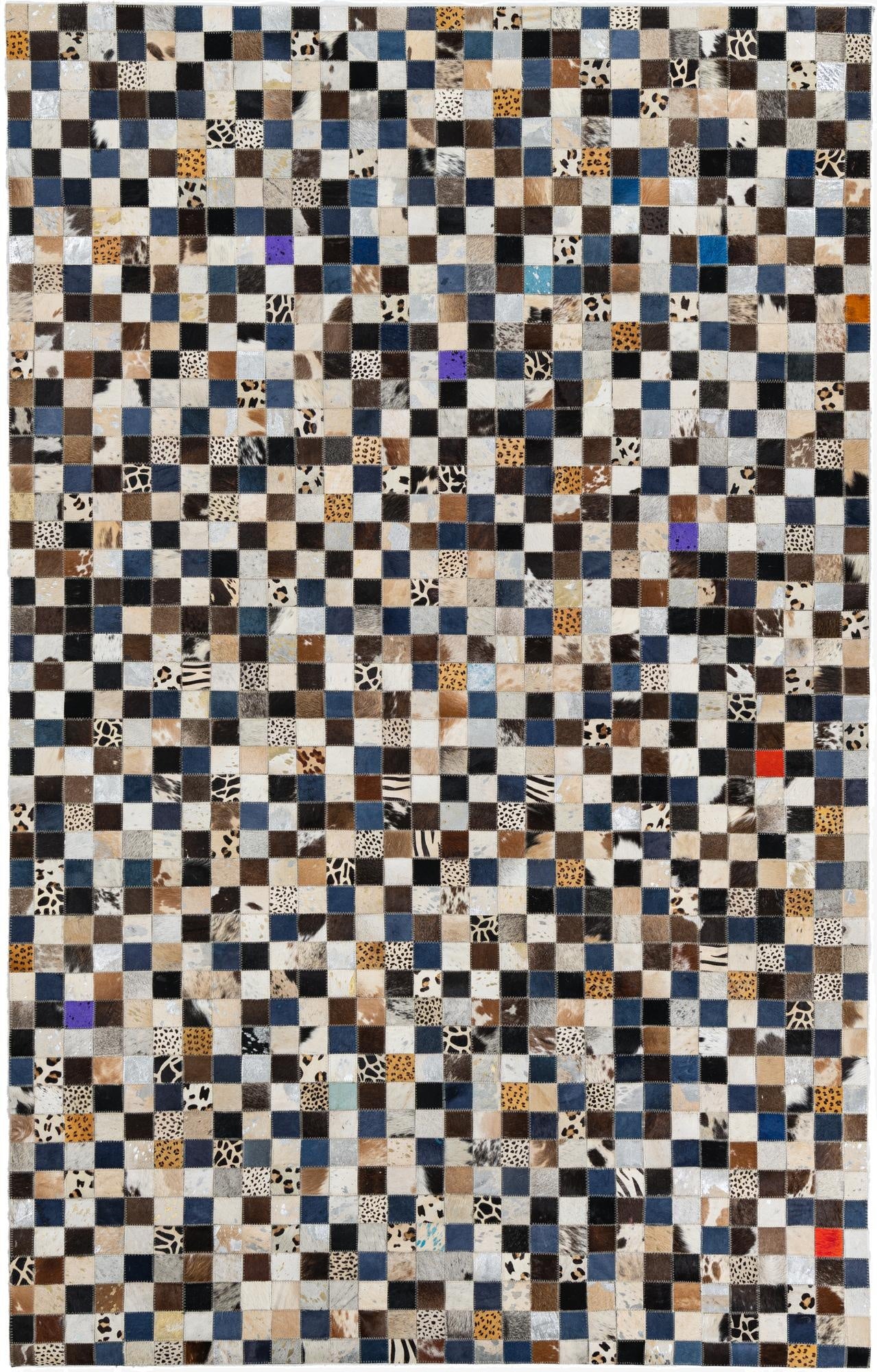 5' x 8' Cowhide Leather Rug