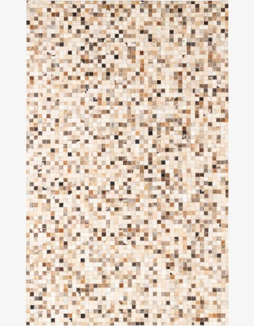 5' x 8' Cowhide Leather Rug