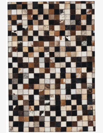 2' x 3' Cowhide Leather Rug