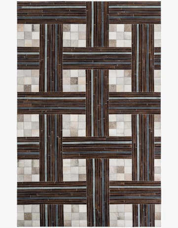 5' x 7' 10 Cowhide Leather Rug