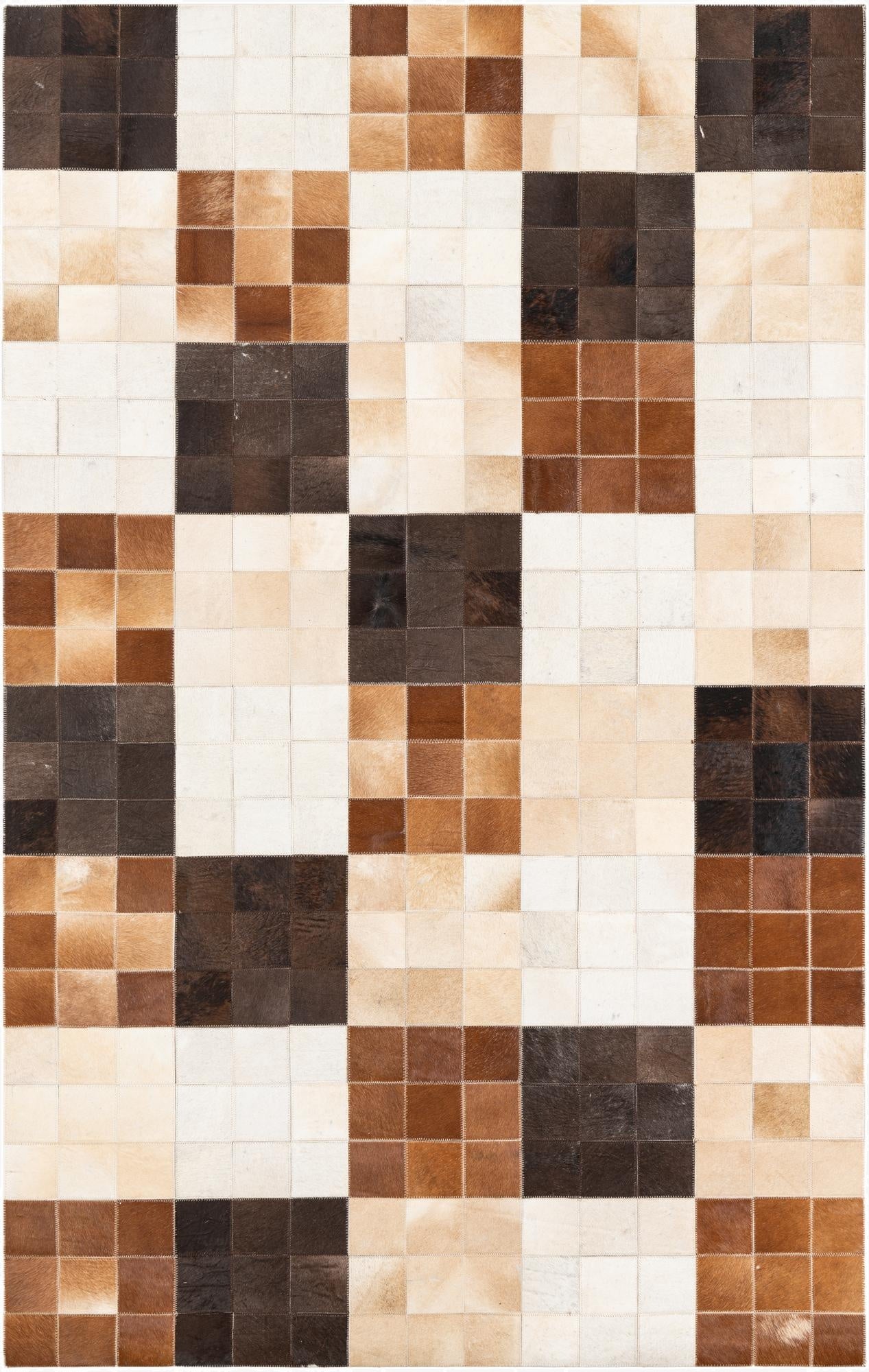 5' x 8' Cowhide Leather Rug