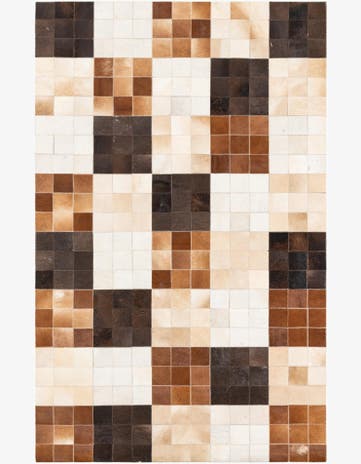 5' x 8' Cowhide Leather Rug