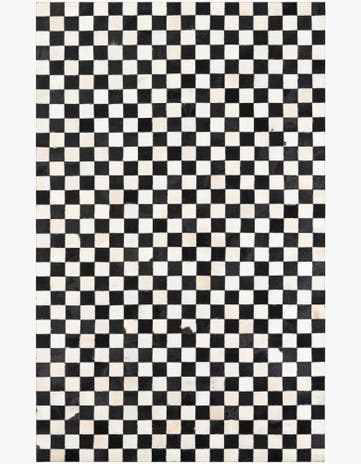 5' 1 x 8' Cowhide Leather Rug