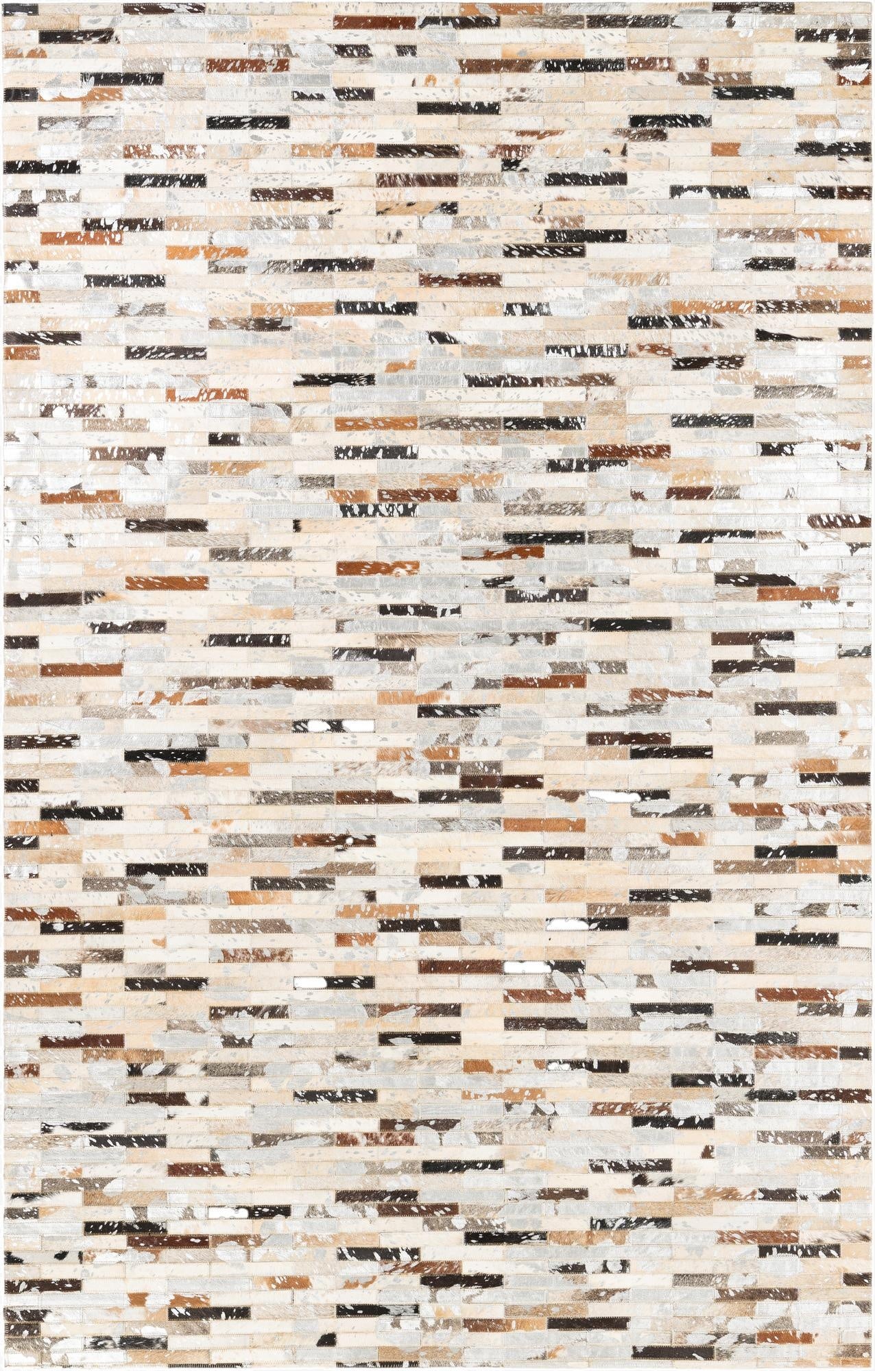 5' 2 x 8' 2 Cowhide Leather Rug