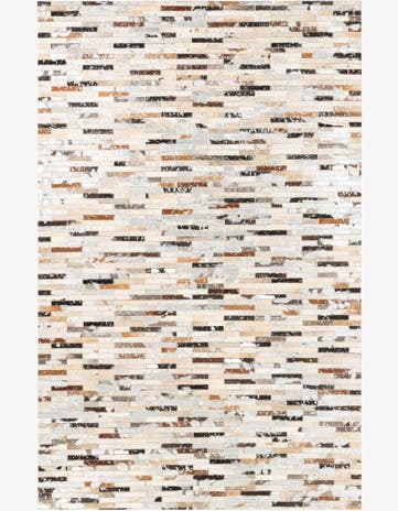 5' 2 x 8' 2 Cowhide Leather Rug