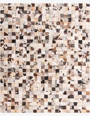 8' x 9' 9 Cowhide Leather Rug