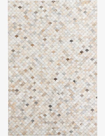 5' 4 x 8' Cowhide Leather Rug