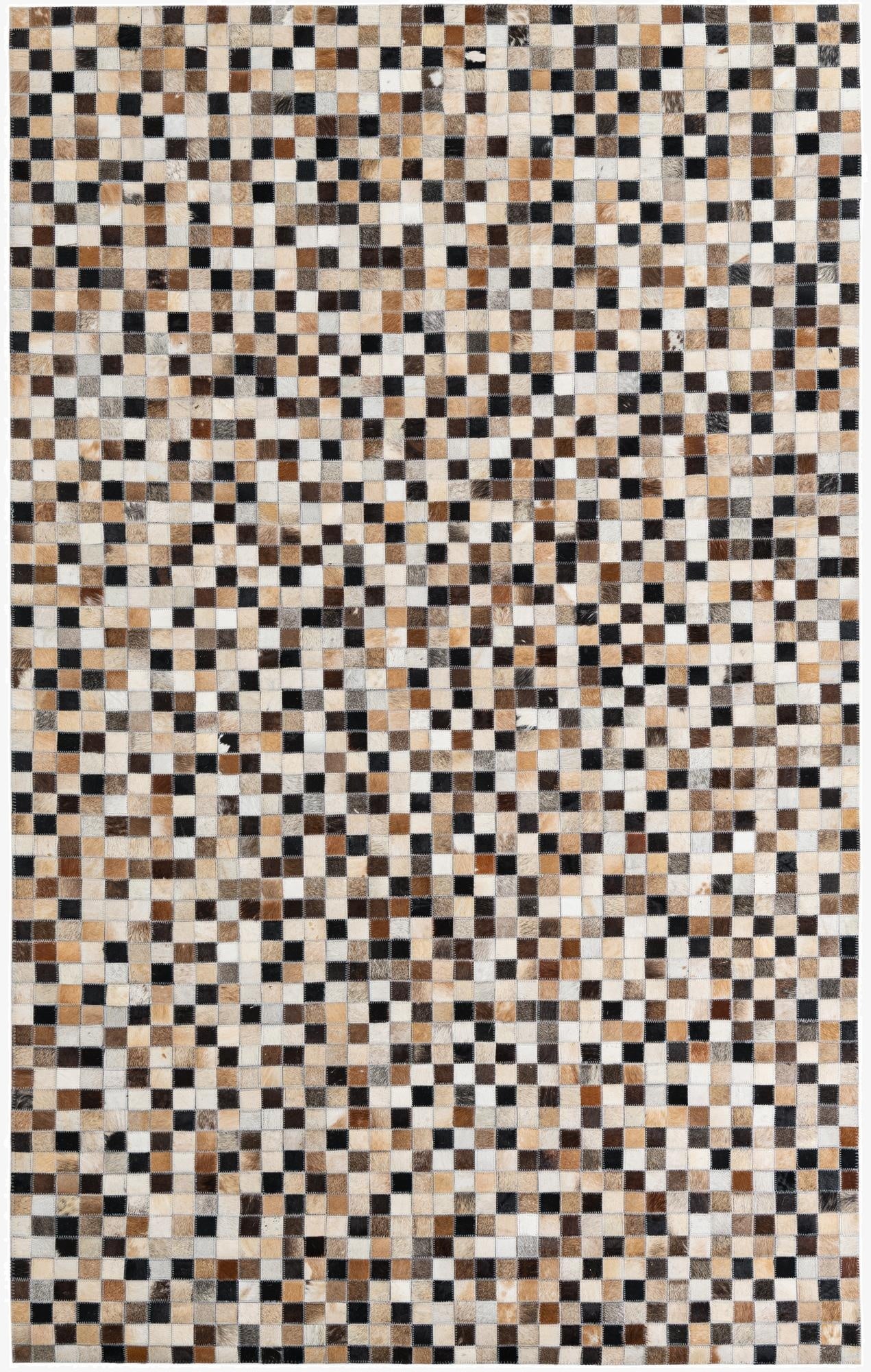 5' x 8' Cowhide Leather Rug