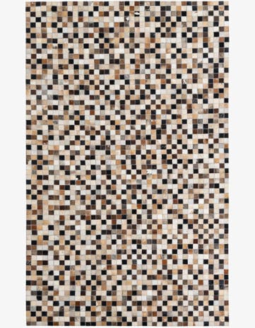 5' x 8' Cowhide Leather Rug