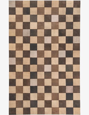5' x 7' 10 Cowhide Leather Rug