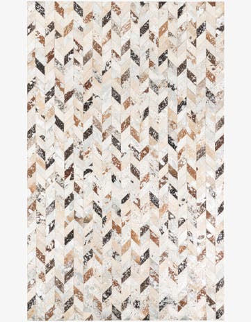 5' x 8' Cowhide Leather Rug