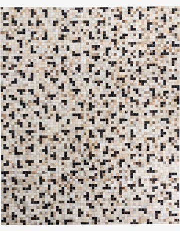 8' 2 x 10' Cowhide Leather Rug