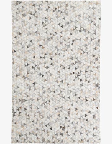 5' x 8' Cowhide Leather Rug