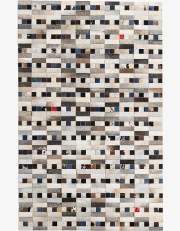 5' x 7' 10 Cowhide Leather Rug