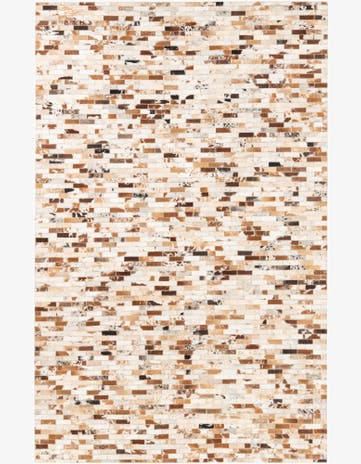 5' x 8' Cowhide Leather Rug