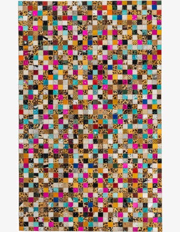 5' x 8' Cowhide Leather Rug