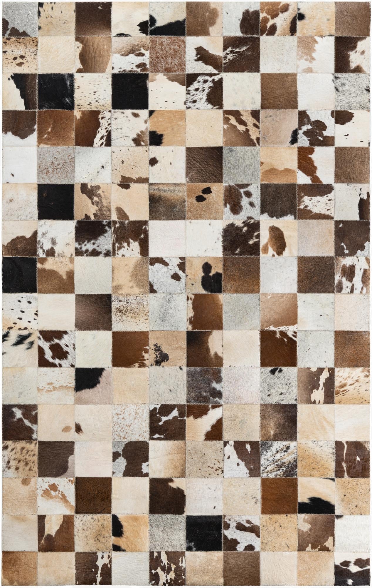 5' x 7' 10 Cowhide Leather Rug