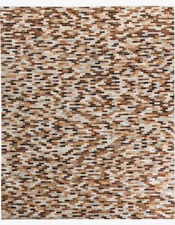 8' x 9' 8 Cowhide Leather Rug