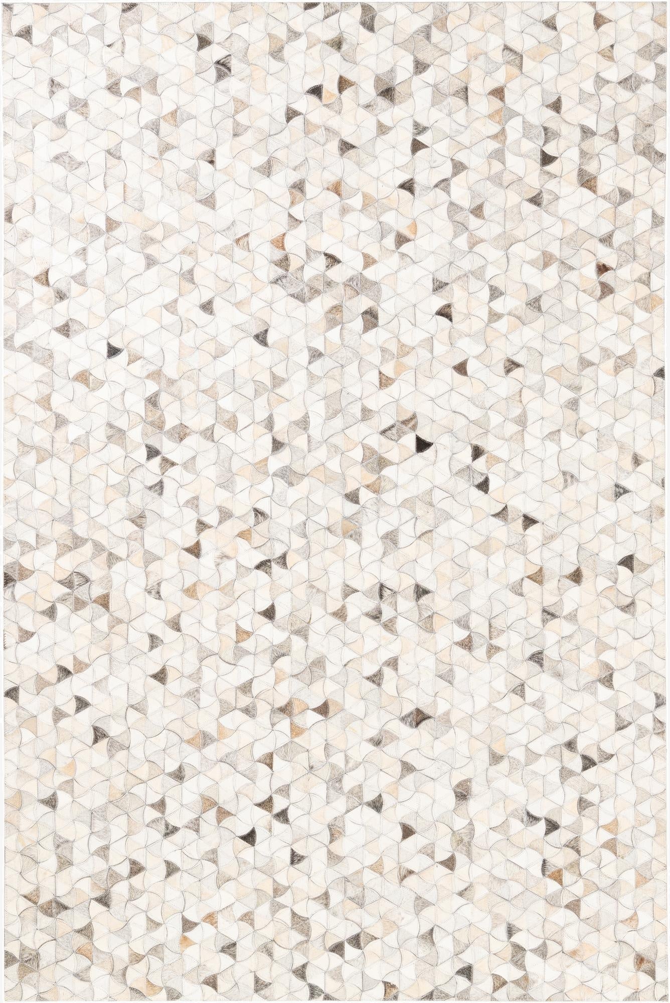 5' 3 x 7' 10 Cowhide Leather Rug