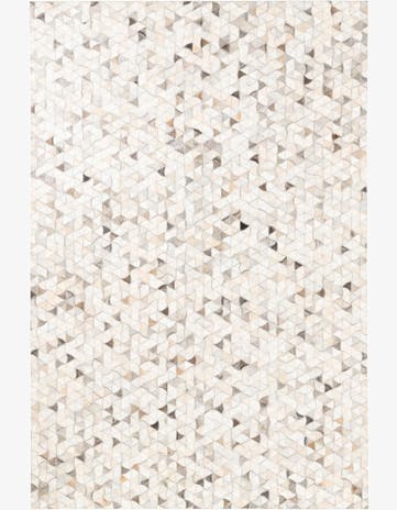 5' 3 x 7' 10 Cowhide Leather Rug