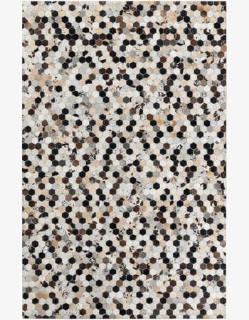 5' 1 x 8' Cowhide Leather Rug