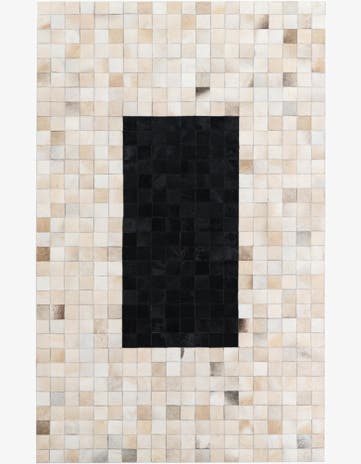 5' x 8' Cowhide Leather Rug