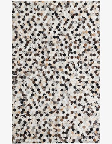 5' 1 x 8' 2 Cowhide Leather Rug