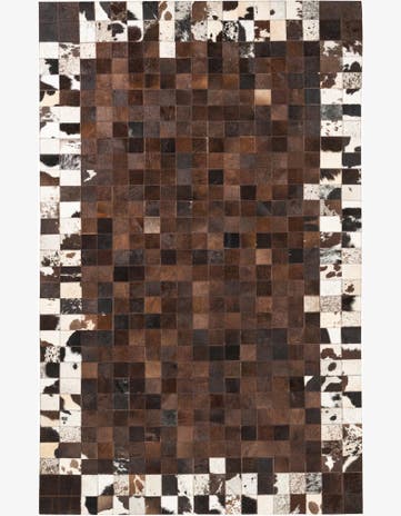 5' x 8' Cowhide Leather Rug