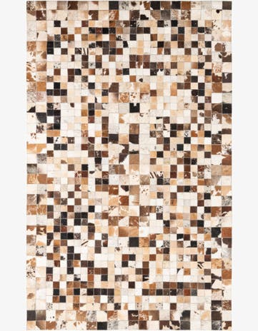 5' x 8' Cowhide Leather Rug