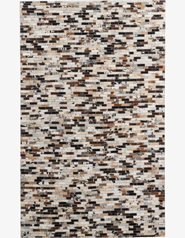 5' x 8' Cowhide Leather Rug