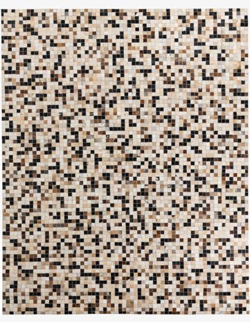 8' x 9' 10 Cowhide Leather Rug