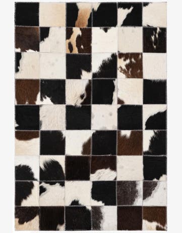 2' x 3' Cowhide Leather Rug