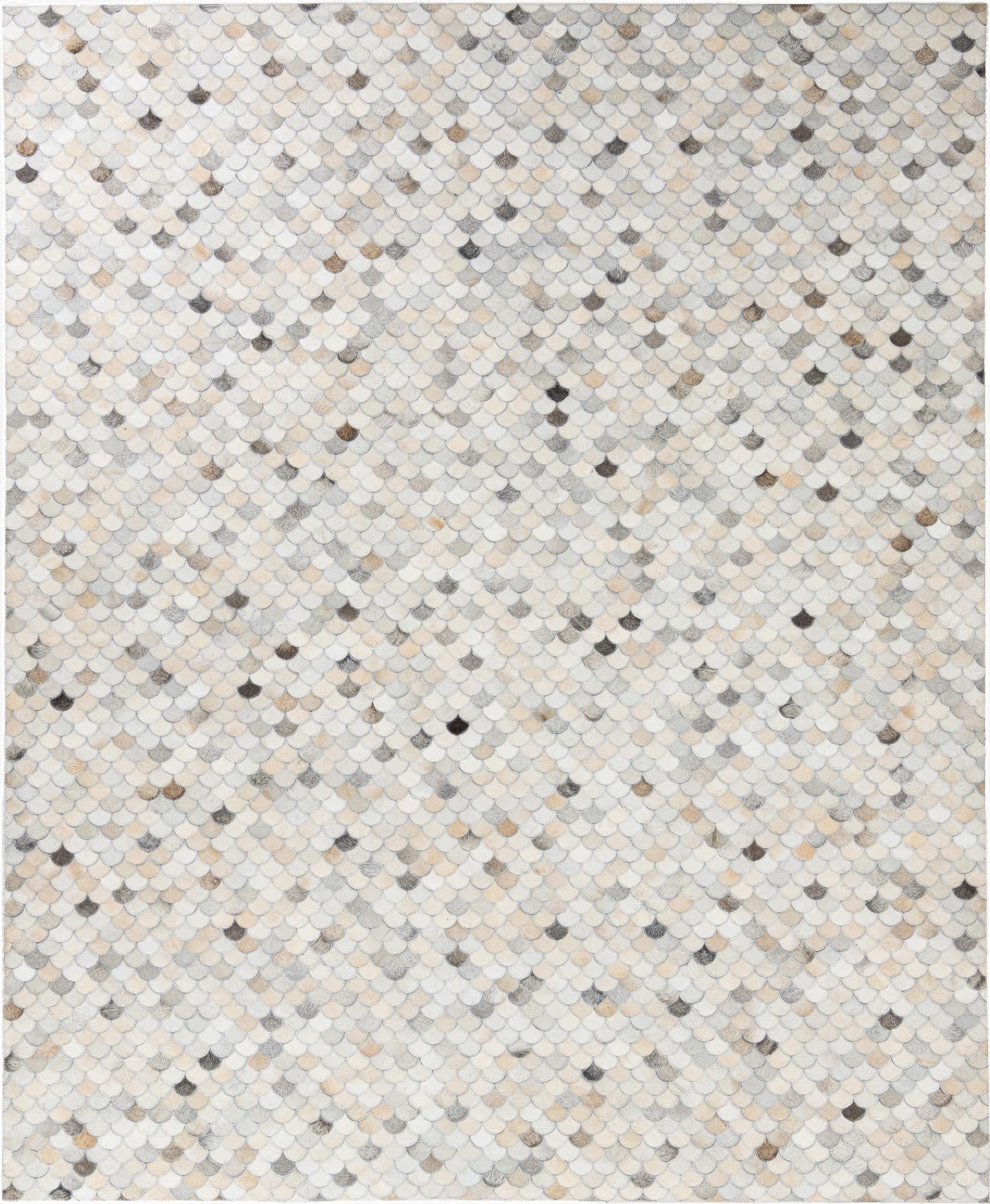 8' 2 x 9' 10 Cowhide Leather Rug