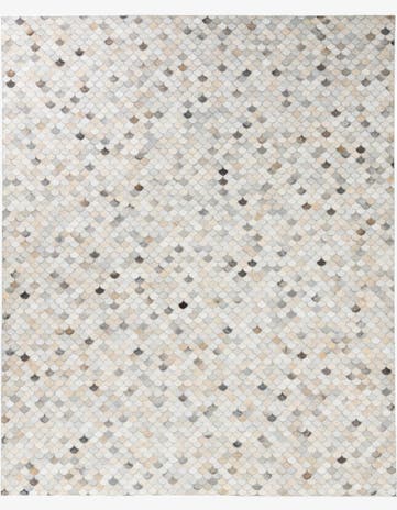 8' 2 x 9' 10 Cowhide Leather Rug