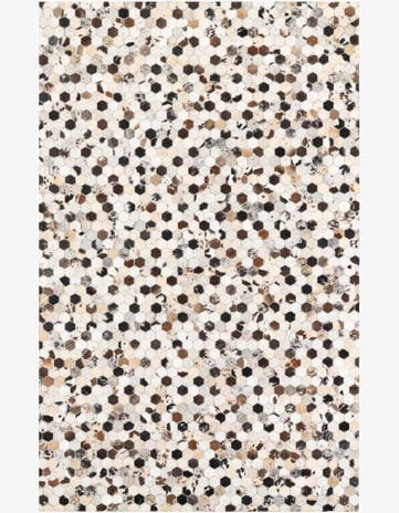 5' x 8' Cowhide Leather Rug