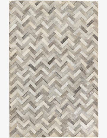 5' x 7' 10 Cowhide Leather Rug