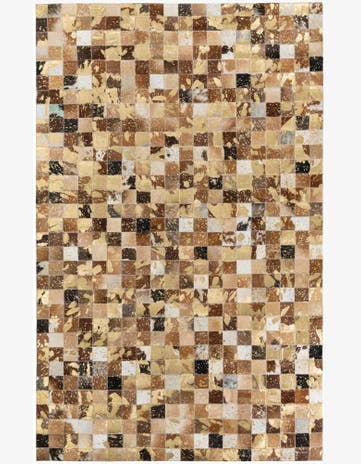 5' x 8' Cowhide Leather Rug