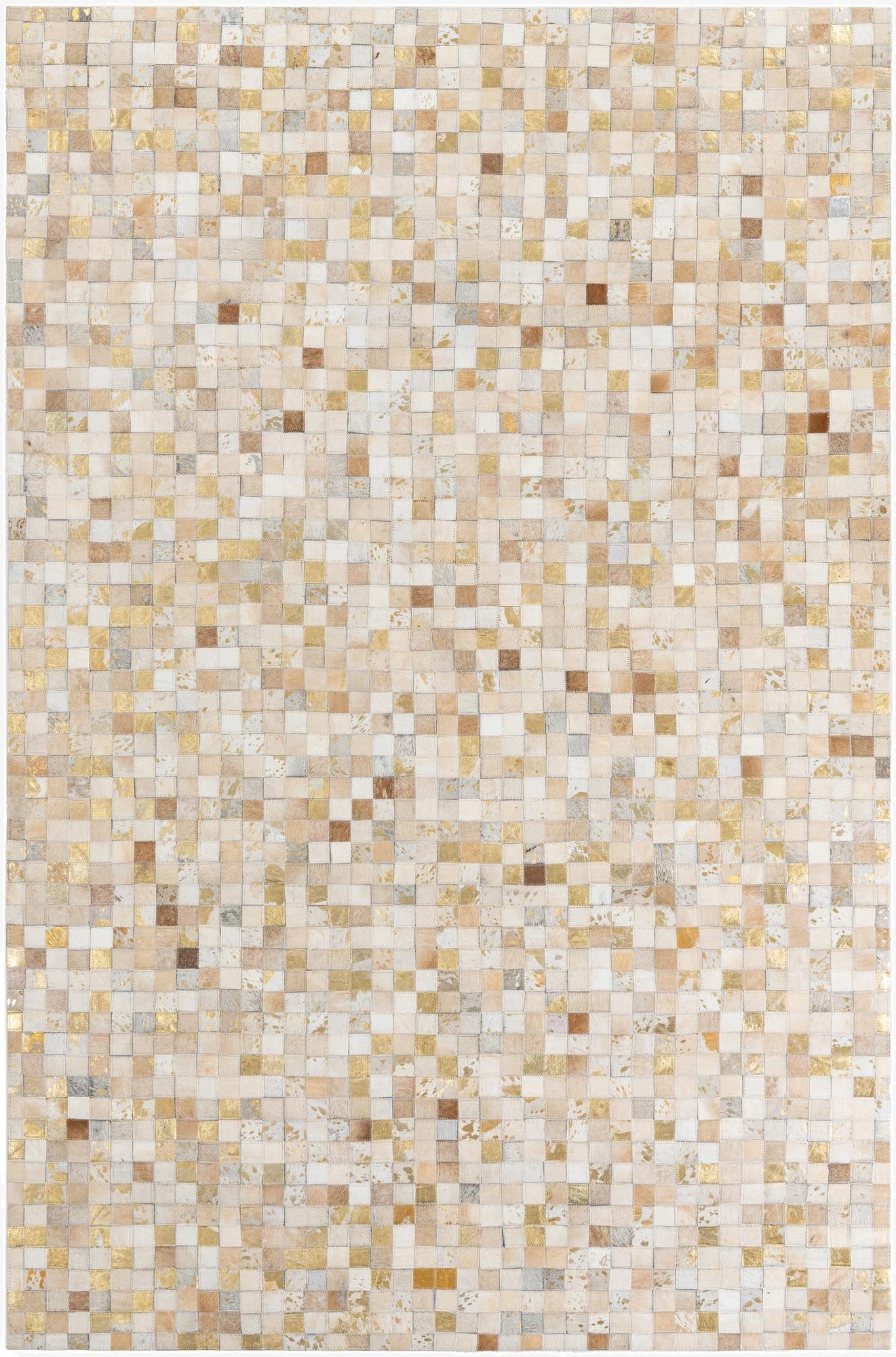 5' 1 x 7' 10 Cowhide Leather Rug