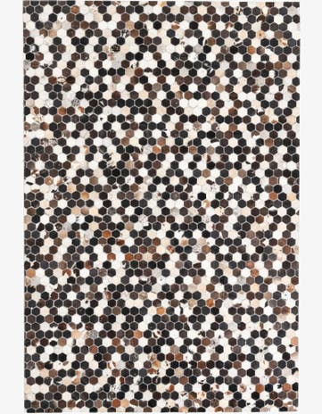 5' 2 x 7' 9 Cowhide Leather Rug